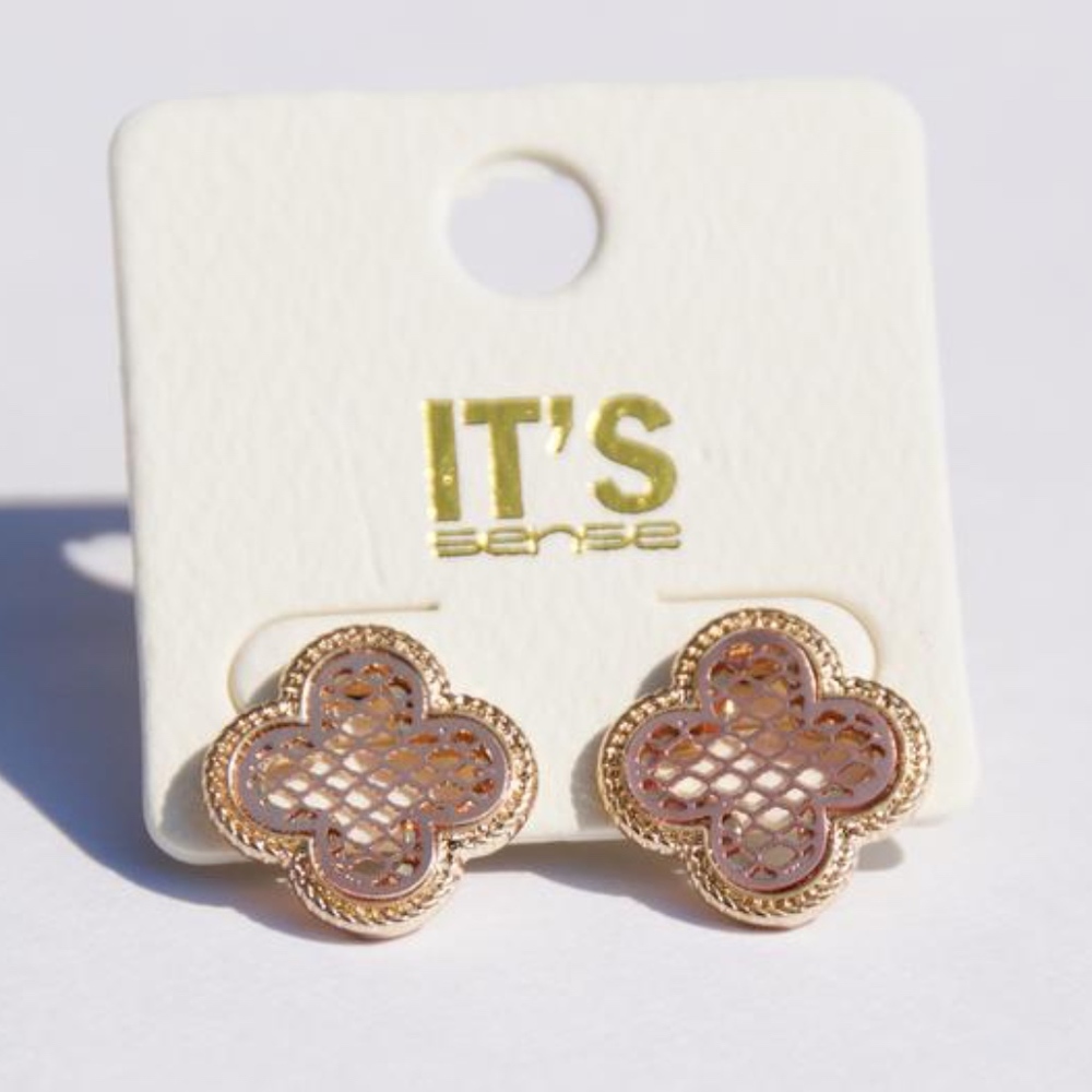 Clover Rose Gold Earring